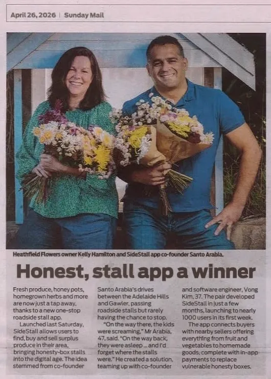 Cover image for Honest, stall app a winner